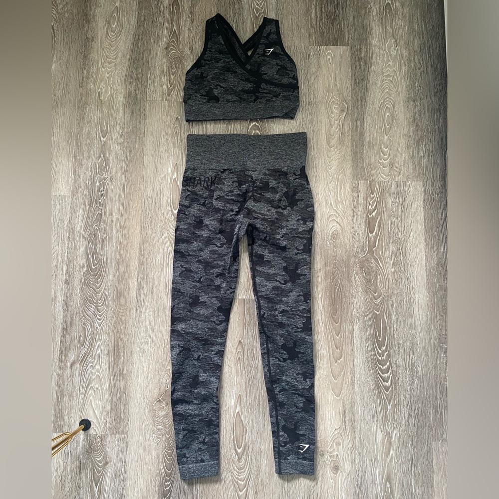 Gymshark grey camo set